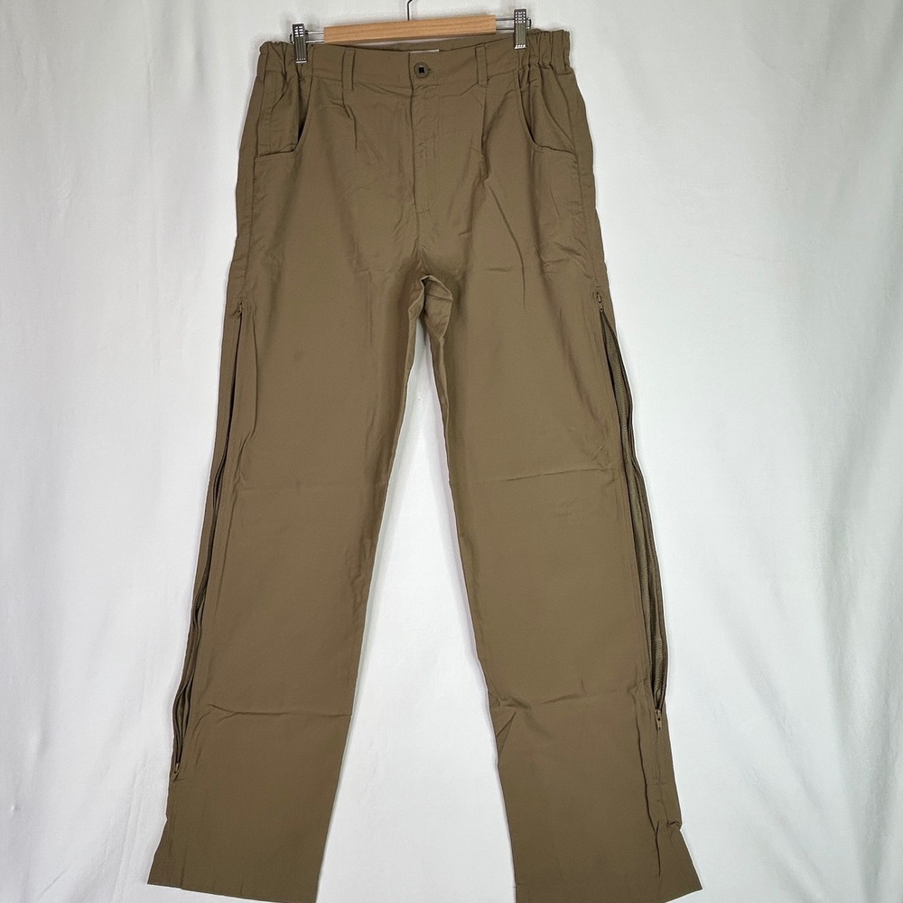 Rail‎ riders Insect Shield Repellent Apparel Cargo Pants Khaki Full Zip Leg